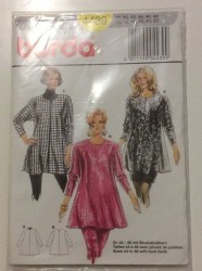 4439 BURDA LOOSE SWING TUNIC TOP PATTERN 12-22